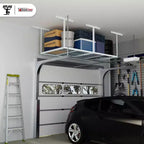 Porte-bagages de garage aérien Atlas Pro 4'x8', capacité de charge de 500 kg, blanc