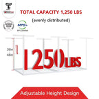 Porte-bagages de garage aérien Atlas Pro 4'x8', capacité de charge de 500 kg, blanc