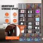 Meuble de rangement multimédia, étagère à DVD 9 niveaux pouvant contenir jusqu'à 756 CD, étagères CD réglables 27 compartiments, protège et organise la musique, les films