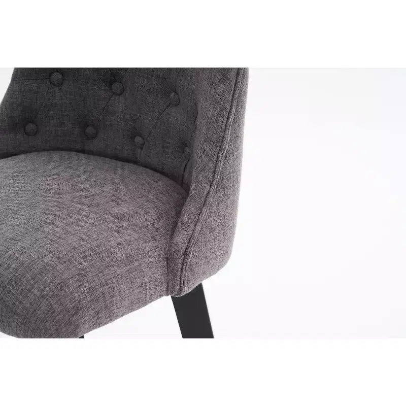 Tabouret de bar pivotant, tabouret de comptoir rembourré en lin avec dossier capitonné, chaise de salle à manger, tabouret de pub, blanc/gris foncé (lot de 2)