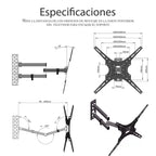Support mural TV réglable de 66 cm à 139,7 cm pour téléviseurs