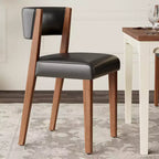 Chaises de salle à manger rembourrées, chaises en tissu de style Mid-Century Modern avec dossier incurvé et pieds en bois de pin