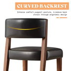 Chaises de salle à manger rembourrées, chaises en tissu de style Mid-Century Modern avec dossier incurvé et pieds en bois de pin