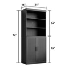 Grand meuble de rangement avec portes vitrées, au design élégant et raffiné. Il est à la fois pratique et esthétique.