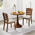 Chaise de salle à manger Chaise de cuisine rembourrée avec dossier haut à lattes