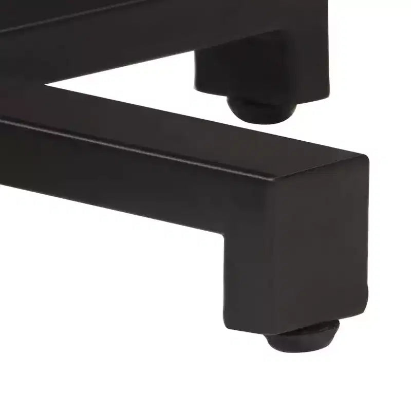 Table de bistrot en manguier brut – Table carrée de style rustique avec piètement en fer noir pour usage intérieur ou extérieur – Durable, unique et polyvalente