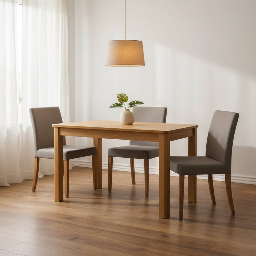 vidaXL Solid Acacia Wood Dining Table - Vintage Style Rectangular Dinner Table for Living Room, Kitchen - Brown Honey Finish (43.3x21.7x29.9)