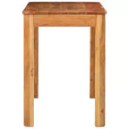 Table à manger en bois d'acacia massif - Table de salle à manger rectangulaire style vintage pour salon, cuisine - Finition miel brun (110x55x76 cm)