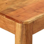 Table à manger en bois d'acacia massif - Table de salle à manger rectangulaire style vintage pour salon, cuisine - Finition miel brun (110x55x76 cm)