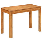 Table à manger en bois d'acacia massif - Table de salle à manger rectangulaire style vintage pour salon, cuisine - Finition miel brun (110x55x76 cm)
