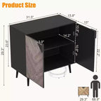 Meuble de rangement de 31,5 pouces avec étagère et portes, buffet moderne avec rangement, meuble d'appoint autonome pour salle à manger, entrée