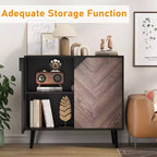 Meuble de rangement de 31,5 pouces avec étagère et portes, buffet moderne avec rangement, meuble d'appoint autonome pour salle à manger, entrée
