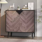 31.5 Inch Storage Cabinet w/Shelf & Doors, Modern Sideboard Buffet Cabinet w/Storage, Free Standing Accent Cabinet for Dining Room, Entryway