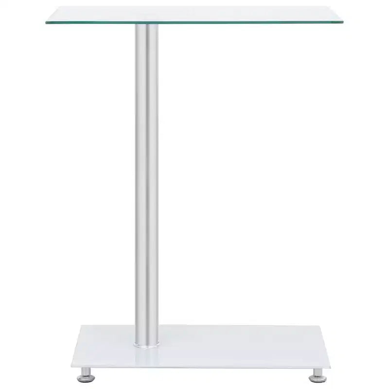 Table d'appoint en U transparente 45x30x58 cm Verre trempé