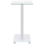 Table d'appoint en U transparente 45x30x58 cm Verre trempé