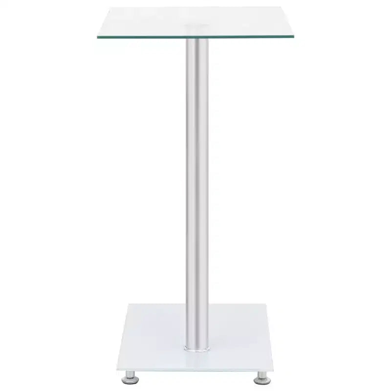 Table d'appoint en U transparente 45x30x58 cm Verre trempé