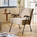 GDFStudio Teeri Modern Upholstered Armchair with Metal Legs and Thick Cushion