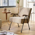 GDFStudio Teeri Modern Upholstered Armchair with Metal Legs and Thick Cushion