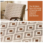 Fauteuil Teeri contemporain en tissu, avec pieds en métal et coussin épais