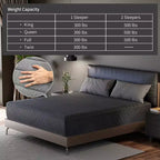 Matelas Hybride Respirant Fermeté Moyenne Mousse à Mémoire de Forme Rafraîchissante Livré Roulé Noir