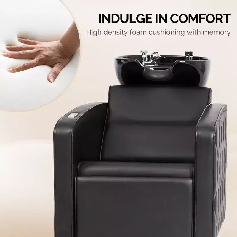 Bac de lavage électrique avec fauteuil inclinable et repose-pieds