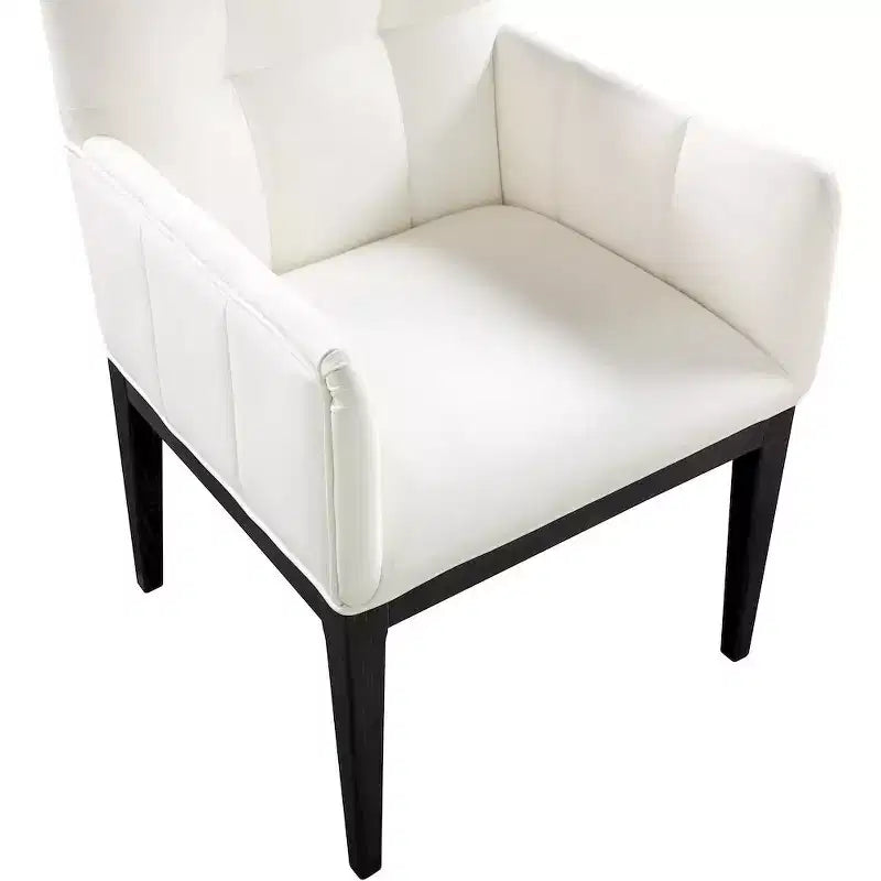 Fauteuil de salle à manger en cuir végétalien Adrian (lot de 2)