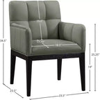 Fauteuil de salle à manger en cuir végétalien Adrian (lot de 2)
