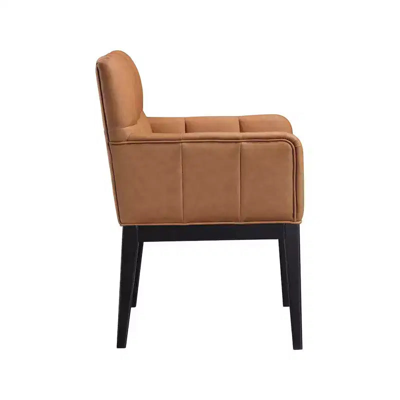 Fauteuil de salle à manger en cuir végétalien Adrian (lot de 2)