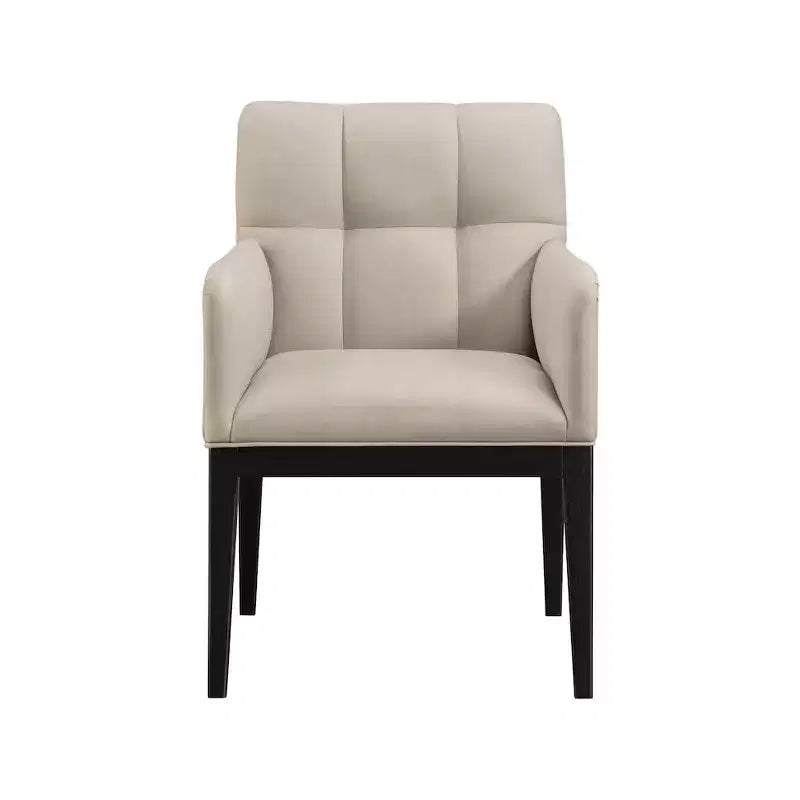 Fauteuil de salle à manger en cuir végétalien Adrian (lot de 2)