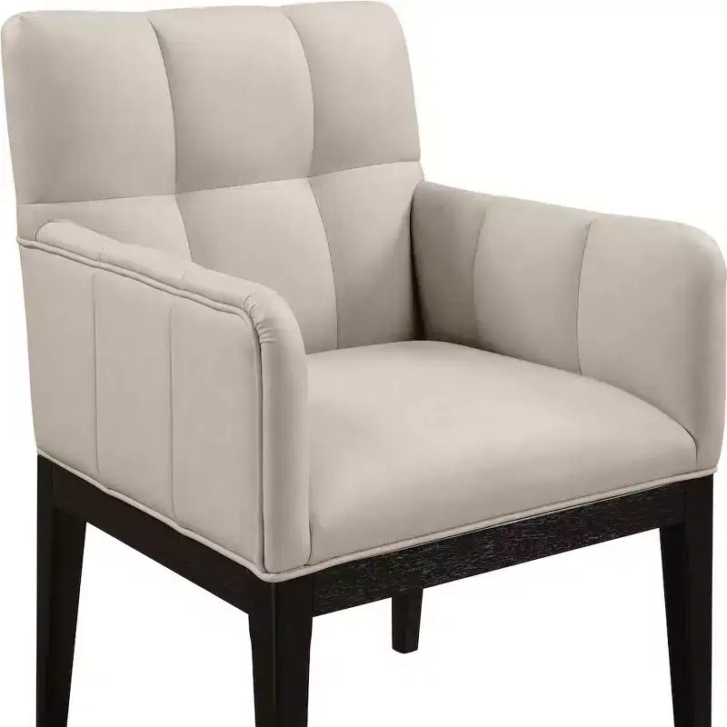 Fauteuil de salle à manger en cuir végétalien Adrian (lot de 2)