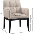 Fauteuil de salle à manger en cuir végétalien Adrian (lot de 2)