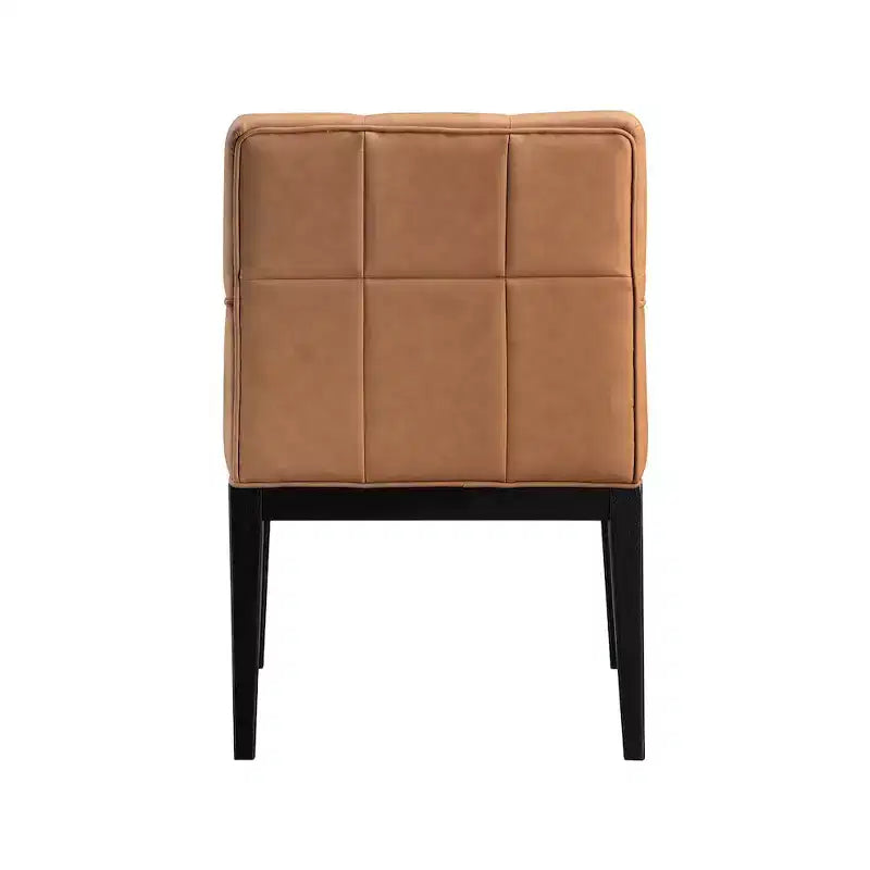 Fauteuil de salle à manger en cuir végétalien Adrian (lot de 2)