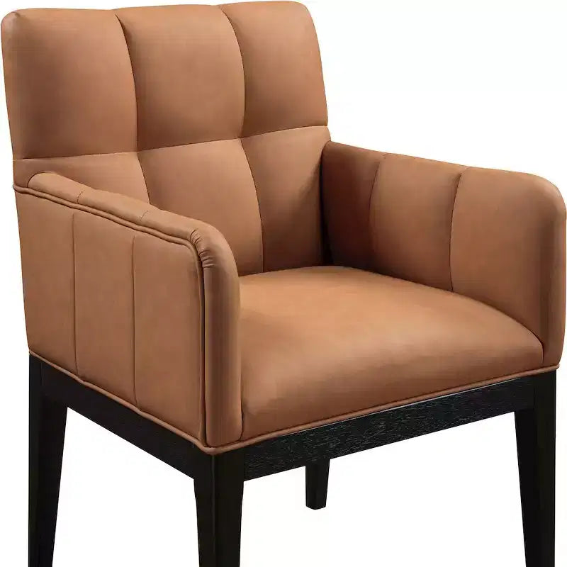 Fauteuil de salle à manger en cuir végétalien Adrian (lot de 2)