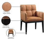 Fauteuil de salle à manger en cuir végétalien Adrian (lot de 2)