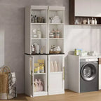 Meuble de rangement pour garde-manger, Armoire de rangement haute pour garde-manger, Meuble de cuisine de style ferme avec tiroirs de rangement pour salon, salle à manger