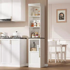 Meuble de rangement pour garde-manger, Armoire de rangement haute pour garde-manger, Meuble de cuisine de style ferme avec tiroirs de rangement pour salon, salle à manger