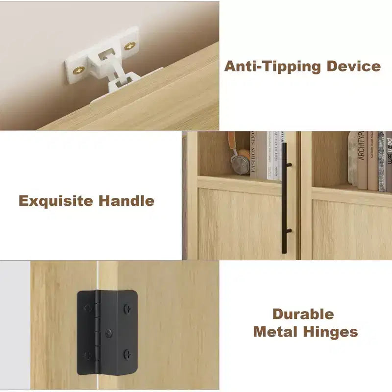 Meuble de rangement pour garde-manger, Armoire de rangement haute pour garde-manger, Meuble de cuisine de style ferme avec tiroirs de rangement pour salon, salle à manger