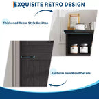 Meuble de rangement de ferme avec portes et tiroirs, armoire de garde-manger de cuisine autoportante, meuble de rangement de salle de bain au sol