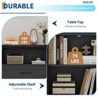 Meuble de rangement de ferme avec portes et tiroirs, armoire de garde-manger de cuisine autoportante, meuble de rangement de salle de bain au sol