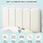 Cadre de lit jumeau, lit plateforme tapissé de velours avec tête de lit ondulée pour filles/enfants, assemblage facile, support à lattes en bois, pas besoin de sommier, rose