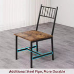 Table à manger pour 4 personnes avec banc et 2 chaises, table de cuisine rectangulaire avec casier à vin et bancs de rangement