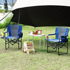 Chaises de camping pliantes portables, chaise pliante légère en aluminium avec table d'appoint et pochette, capacité de poids de 150 kg, pour l'extérieur