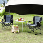 Chaises de camping pliantes portables, chaise pliante légère en aluminium avec table d'appoint et pochette, capacité de poids de 150 kg, pour l'extérieur