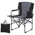 Portable Folding Camping Chairs, Lightweight Aluminum Folding Chair with Side Table and Pocket, 330 Lbs Weight Capacity, for Outdoor