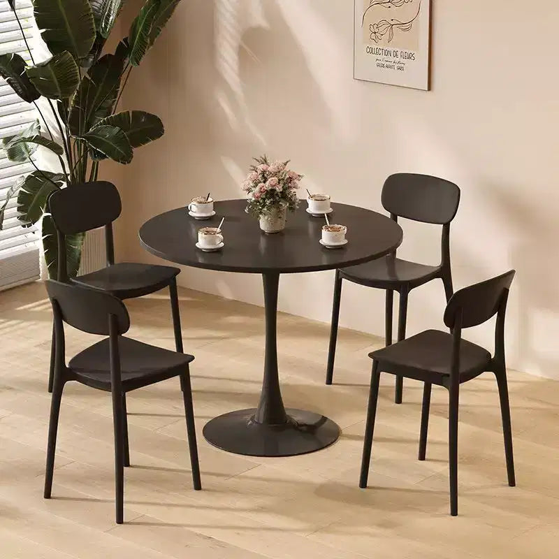 Table à manger ronde de 60/80cm Table de cuisine avec base tulipe en acier Table de cuisine ronde pour salle à manger