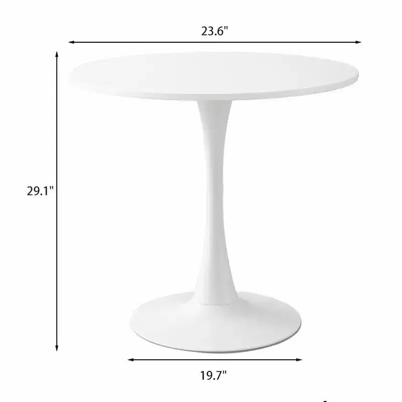 Table à manger ronde de 60/80cm Table de cuisine avec base tulipe en acier Table de cuisine ronde pour salle à manger