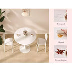 Table à manger ronde de 60/80cm Table de cuisine avec base tulipe en acier Table de cuisine ronde pour salle à manger
