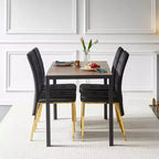 Table à manger rectangulaire en bois, grande table de cuisine avec structure en MDF plaqué pour salle à manger, noyer
