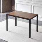 Table à manger rectangulaire en bois, grande table de cuisine avec structure en MDF plaqué pour salle à manger, noyer