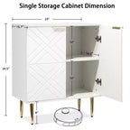 Meuble de rangement, buffet moderne avec 2 portes décoratives à motifs en relief, buffet de cuisine avec étagère réglable, entrée